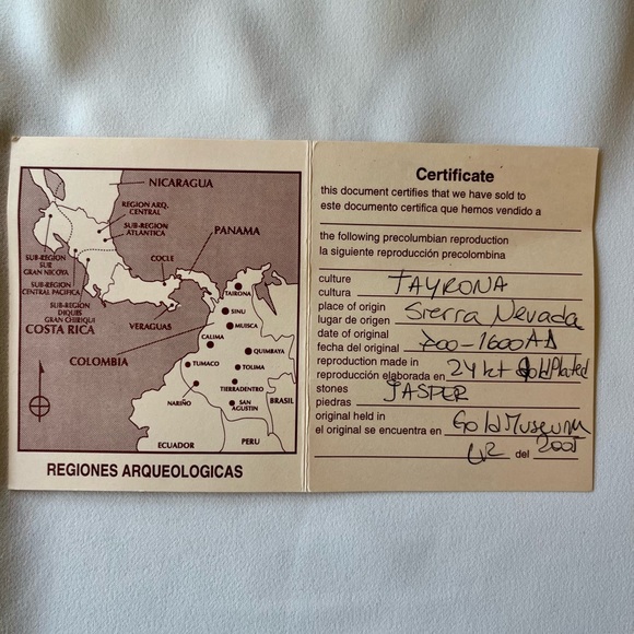 L.A. Cano Choker and Earring Set of 24k Gold  and Jasper Stones - Picture 14 of 16